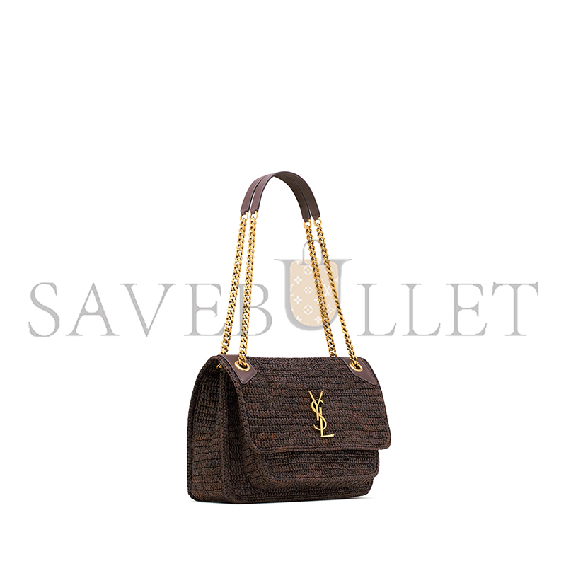 YSL NIKI MEDIUM RAFFIA BAG 838875GAAFO1861 (28*20*8.5cm)